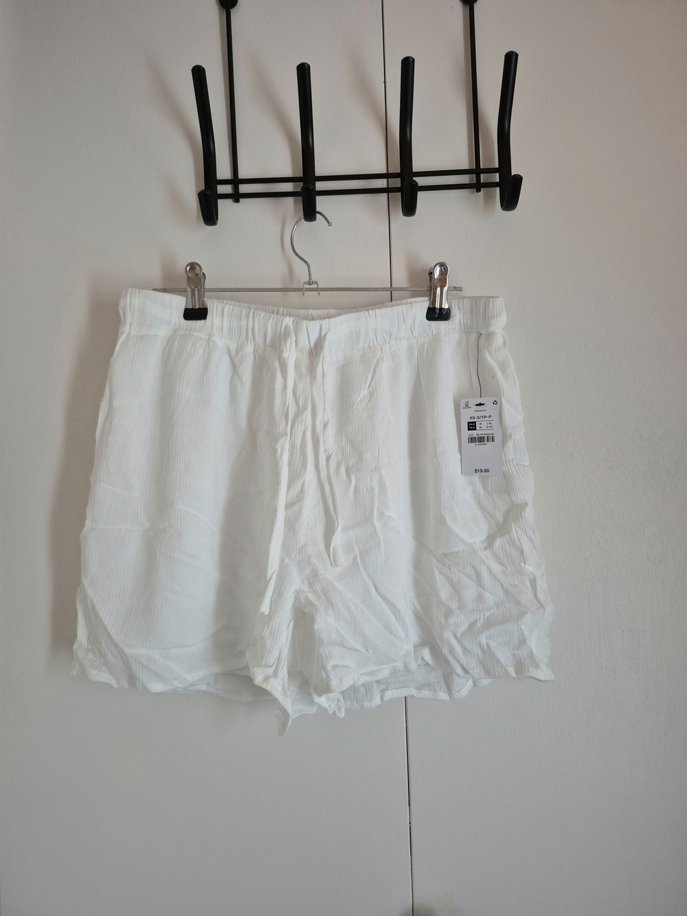 Ardene White High-Waist Drawstring Shorts